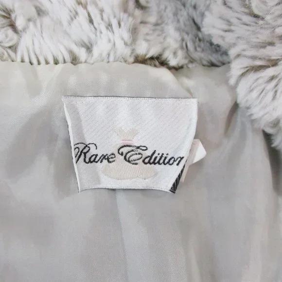 Rare Editions Big Girls Cropped Faux Fur Open Vest - Picture 6 of 8